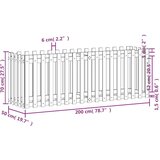  Povišena vrtna gredica 200x50x70 cm impregnirana borovina | shoptok.hr