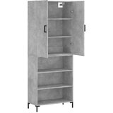  Visoka komoda siva betona 69 5x34x180 cm od konstruiranog drva | shoptok.hr