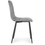 Modern Home Set od 4 prošivene baršunaste stolice za blagovaonicu i dnevni boravak - sive | shoptok.hr