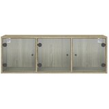  Zidni ormarić sa staklenim vratima boja hrasta 102 x 37 x 35 cm | shoptok.hr