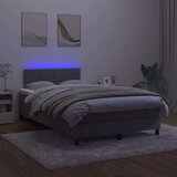  Box spring s madracem LED tamnosivi 120 x 200 cm baršun | shoptok.hr