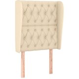  Vzglavje z ušesi krem 83x23x118/128 cm blago, (20932826) | Shoptok.si