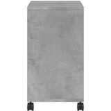 vidaXL Stranska mizica s koleščki betonsko siva 50x30x55 cm inž. les | Shoptok.si