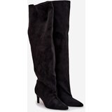 Boto Women's High Heel Ankle Boots Slip-On Black Mavilla Cijene
