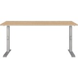 Germania Pisalna miza z nastavljivo višino z mizno ploščo v hrastovem dekorju 80x160 cm Downey – | Shoptok.si