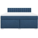 Krevet s oprugama i madracem plavi 180x200 cm od tkanine | shoptok.hr