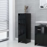 Maison Chic Kopalniška omarica - Kopalniški kabinet črna 30x30x95 cm iverna plošča, (21794669) | Shoptok.si