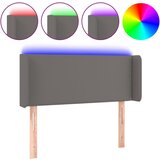 Maison Chic led posteljno vzglavje - vzglavna omarica - nočna omarica sivo 93x16x78/88 cm umetno usnje, (21707577) | Shoptok.si