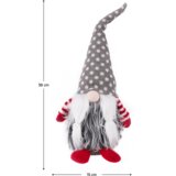 Kondela Božične dekorativne figure, komplet 4 kosov, tkanina, rdeča/siva/bela, DOLL | Shoptok.si