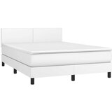  Krevet box spring s madracem LED bijeli 140x200 cm umjetna koža | shoptok.hr