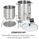 Klarstein Brauheld Pro, kotel za slajenje, 3300 W, 70 l, 30 - 100 ° C, obtočna črpalka, nerjaveče jeklo | Shoptok.si