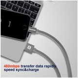 Swissten kabel USB/Lightning, platneni, 1.2m, srebrni | shoptok.hr