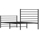  Metalni okvir kreveta uzglavlje i podnožje crni 107x203 cm | shoptok.hr