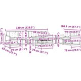  Set vanjskih sofa 7 pcs Prirodna i Svjetlosiva | shoptok.hr