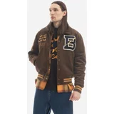 Billionaire Boys Club Muška jakna Sveučilišna jakna s ovratnikom od samta B22402 SMEĐA