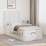  Otomanski krevet s madracem bijeli 90x190cm umjetna koža | shoptok.hr