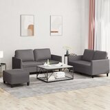  3-dijelni set sofa s jastucima sivi od umjetne kože | shoptok.hr