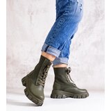 Gemre Green ankle boots with elastic upper Zogba | Shoptok.si