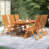  7-dijelni vrtni blagovaonski set od masivnog bagremovog drva 120-170 cm | shoptok.hr
