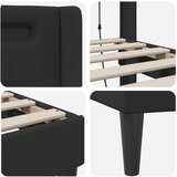  Krevetna konstrukcija Crna 200 x200 cm Umjetna koža | shoptok.hr