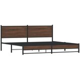  Metalni okvir kreveta bez madraca smeđa boja hrasta 200x200 cm | shoptok.hr
