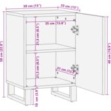 vidaXL kopalniška omarica s polico rjava, črna 38 x 33.5 x 58 cm | Shoptok.si