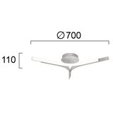  LED plafonski luster ALTA LED/30W/230V srebrni | Eponuda.com