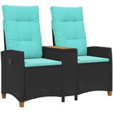  Rekreativna klupa s stolom Crna i Tirkizna 126 x 65 x 112 cm | Eponuda.com