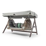 Hanah home Baštenska trostruka ljuljaška stolica Saltanat Grey | ePonuda.com