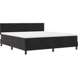  LED Box Spring Krevet s uzglavljem Crna 180 x 200 cm Baršun | shoptok.hr