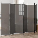 Sobna pregrada s 6 panela antracit 300x200 cm od tkanine | shoptok.hr