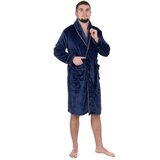 springos muški plišani kućni ogrtač, tamnoplavi, veličina XXL | shoptok.hr