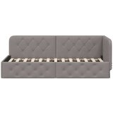  Kutni okvir kreveta s uzglavljem Sivo-smeđa 80 x 200 cm tkanina | shoptok.hr