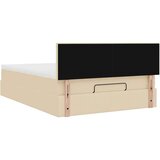  Otomanski krevet s madracem krem 140x190cm od tkanine | shoptok.hr