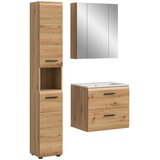 MID.YOU Kopalnica Z Umivalnikom Ice, Barva Hrasta, 3-Delna | Shoptok.si