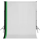 Den Komplet za fotografski studio 3 ozadja iz bombaža in okvir 3x3m