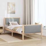  Konstrukcija postelje Svetlo siva 100 x 200 cm blago, (5000084648) | Shoptok.si
