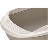 Moderna Mega Step otvoreni WC za mačke sa visokim ramom, jumbo Taupe Cene