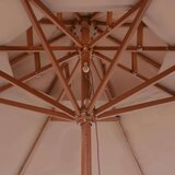  Dvojni senčnik z lesenim drogom 270 cm taupe barve, (20729454) | Shoptok.si
