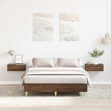 Maison Chic Posteljni okvir - Dvoposteljna postelja - Zakonska postelja brez ležišča Rjavi hrast 120x200 cm-J10349, (21760410) | Shoptok.si