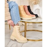 Resti Beige women's Cacava lace-up boots | ePonuda.com