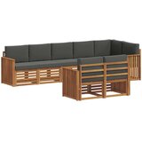  Set vanjskih sofa 8 kom. Prirodna i antracit Poliester Slike