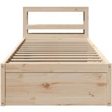  Okvir kreveta s uzglavljem 90 x 200 cm od masivne borovine | shoptok.hr