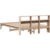 vidaXL Krevet s regalom za knjige bez madraca 120x190 cm od borovine | shoptok.hr