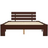  Posteljni okvir temno rjav iz trdne borovine 140x200 cm, (20644485) | Shoptok.si