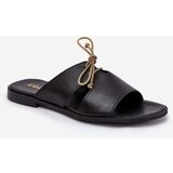 Zazoo Ladies leather sandals on flat heel 3022 black | Shoptok.si