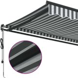 Tenda na automatsko uvlačenje antracit i bijela 400 x 300 cm | shoptok.hr