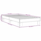  Okvir za krevet boja hrasta 75 x 190 cm od konstruiranog drva | shoptok.hr