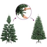  Tanka umjetna polovica božićnog drvca sa stalkom zelena 120 cm | shoptok.hr