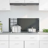 vidaXL Kuhinjska zidna obloga Tamno siva Staklo 90 x 40 cm Elegantno | shoptok.hr